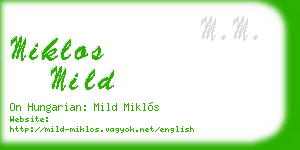 miklos mild business card